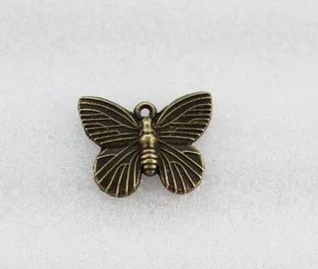 120ШТ Антични бронзови медальони-пеперуди 19X15 мм A1266B