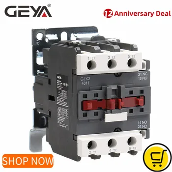 Промишлен магнитен контактор GEYA CJX2-4011 5011 6511 3 Phase40A 50A 65A Din-рейк Telemecanique на Контактор за променлив ток 220 v или 380 v