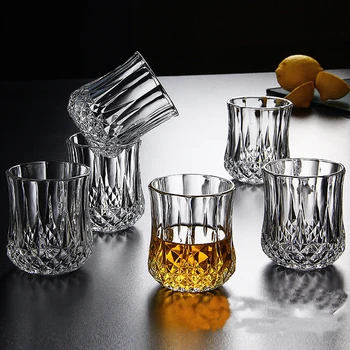 Комплект чаши за уиски Hellodream, състоящ се от 2 стари кристални чаши за ликьор или лепенката, без съдържание на олово, 6,76 грама