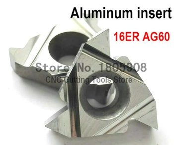 16ER AG60 за Резьбонарезных пластини от силициев алуминий 60-градусная Външна Резьбонарезная Поставяне на Сменяеми пластини за Стругове Притежателя на Струг