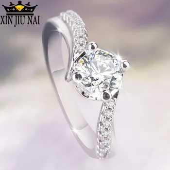 Класически; - популярното женско пръстен с диамантена инкрустация, блок ААА от висококачествен цирконий, персонални дамски пръстен на рождения ден на 6-7-8-9-10