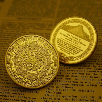 Възпоменателна Монета на маите, Пирамиди, Монети, Украшения за дома, Колекционерски Монети, Мексико, Сувенири чуждестранни Невалютные Монети на ацтеките