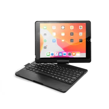 За 2019 2020 iPad 10,2 Инчов Таблет Безжична Клавиатура Защитен Калъф с Въртящ се на 360 градуса Въртящ се Клавиатура Тава За Стилуса