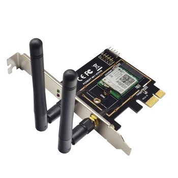 M. 2 NGFF Ключ A A + E за Mini PCI-E Безжичен Адаптер Wi-Fi, Bluetooth Мрежова карта Конвертор PCI-Express 1X M2 Подкрепа NGFF 2230 2242