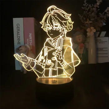 Genshin Impact Chongyun Игра 3D лека нощ за Спалня Декор Светлина Сладък Цветен Подарък за Рожден Ден Led Лампа Манга Бебе са Чудесен Подарък