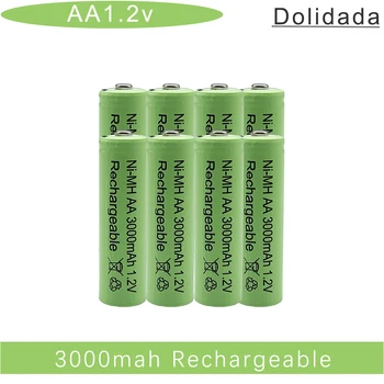 Батерия AA1.2v 3000mAh Акумулаторна предварително заредена никел-металлогидридная батерията е Приложима за играчка камера, Микрофон электроинструментам