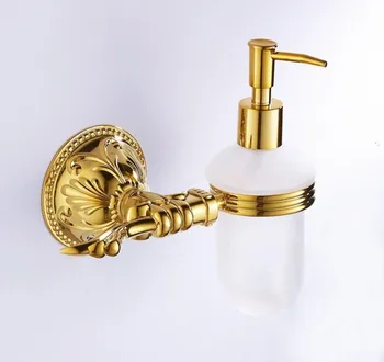 Месинг опаковка сапун плакировкой злато/Аксесоари за баня титан Дозатори за течен Сапун LG007