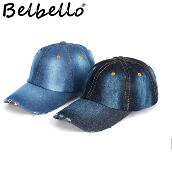 Belbello/ нов сезон, Модни шапки за мъже и жени, Просто Лека ковбойская бейзболна шапка с пластинчатым покритие, ежедневни удобна капачка