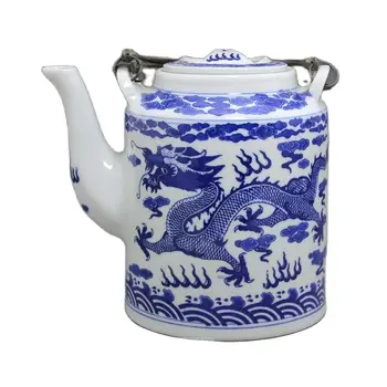 Цин Гуансюй година Син Дракон преносим чайник антикварен порцелан династии Мин и Цин Мебели за дома ръчна изработка, ръчно изработени