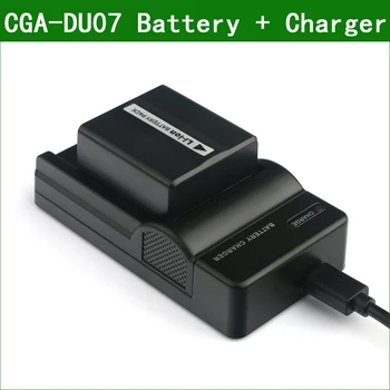 LANFULANG Подмяна на батерия CGA-DU07 и зарядно устройство Micro USB за Panasonic VW-VBD210 NV-GS10, NV-GS17 NV-GS18