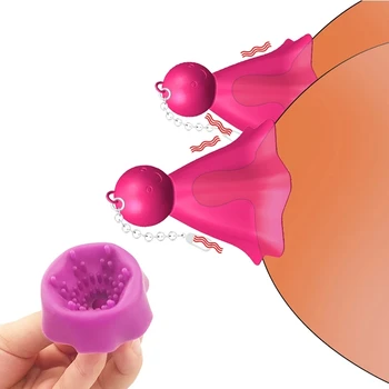 БДСМ G Spot 10 Режими Скоба За Зърната Вибратор Издънка Скоба Стимулатор на Гърдите Стимулация на Влагалището Секс Играчки За Възрастни, За Жени-Секси Магазин