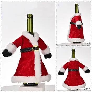 Коледна Украса за Дома на Дядо Коледа Бутилка Вино Прахоустойчив Калъф Снежен човек Отглеждане Подарък Притежателите Коледен Декор Нова Година 2023