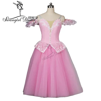 Възрастен розово праскова романтично балетное рокля-пакет за момичета Жизел балетное рокля професионален BT8903