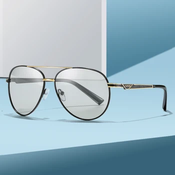 Модни Пилотните Слънчеви Очила на Polaroid Реколтата, Мъжки и Женски, Метални Рамки За Шофиране Поляризирани Слънчеви Очила с UV400 Кръгли Фотохромичните Очила
