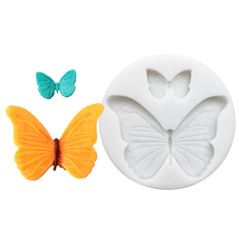 2 Пеперуди Силиконови Форми За Печене На Кексчета Sugarcraft, Инструменти За Украса На Тортата