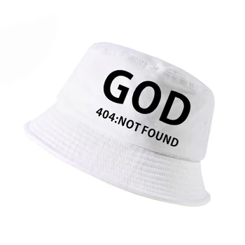 Модерен БОГ 404 НЕ е НАМЕРЕН Атеизъм Религия Атеист забавен хумор принт панама Лятна мъжки панама рибарска шапка